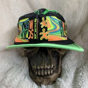 New Kids on The Block 90s Retro‎ Paper Boy Hat Neon Green Painters Summer Your